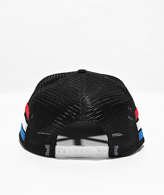 Heat Wave 4 Speed Stripe Black Trucker Hat
