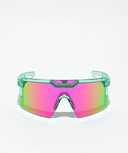 Heat Wave Future Tech Translucent Green Sunglasses