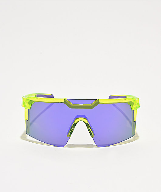 Heat Wave Future Tech Z87+ Antifreeze Blue & Yellow Polarized Sunglasses