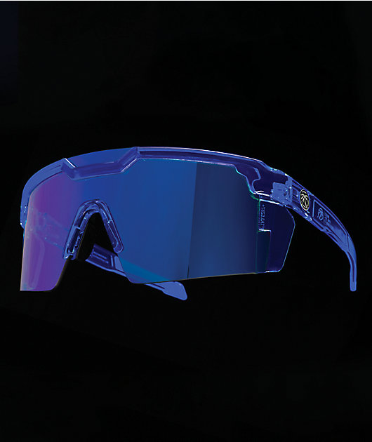 Heat Wave Future Tech Translucent Blue Sunglasses Zumiez