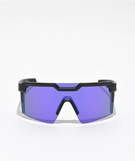 Heat Wave x Shreddy Future Tech Z87+ Black & Purple Polarized Sunglasses