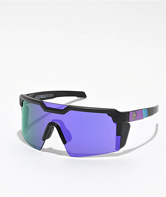 Heat Wave x Shreddy Future Tech Z87+ Black & Purple Polarized Sunglasses