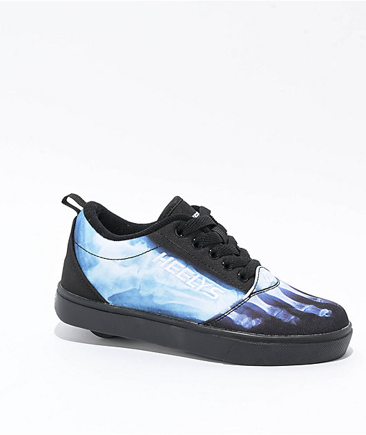 Heelys Kids X-Ray Pro 20 Black & Blue Shoes | Zumiez