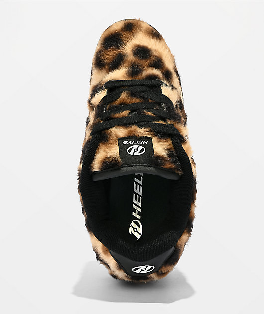 Heelys Pro 25 Cheetah Faux Fur Brown Shoes