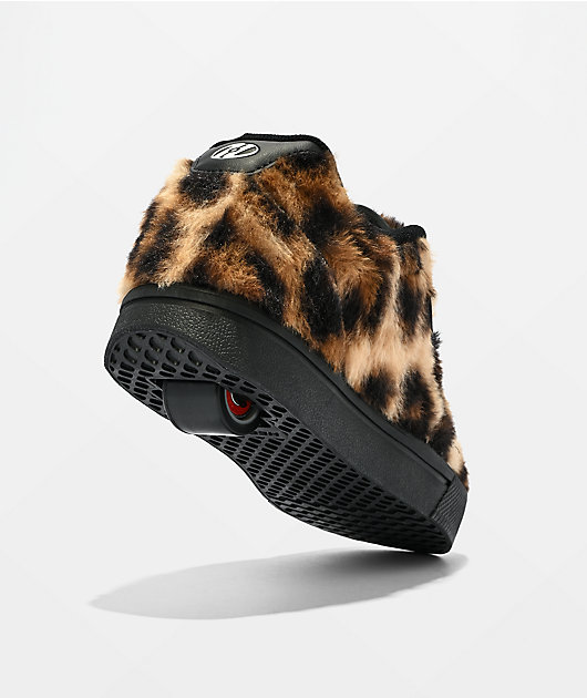 Heelys Pro 25 Cheetah Faux Fur Brown Shoes