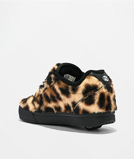 Heelys Pro 25 Cheetah Faux Fur Brown Shoes