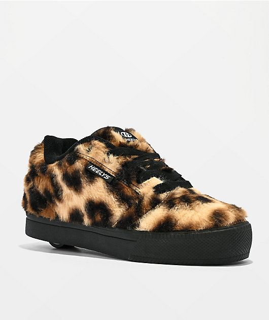 Heelys Pro 25 Cheetah Faux Fur Brown Shoes