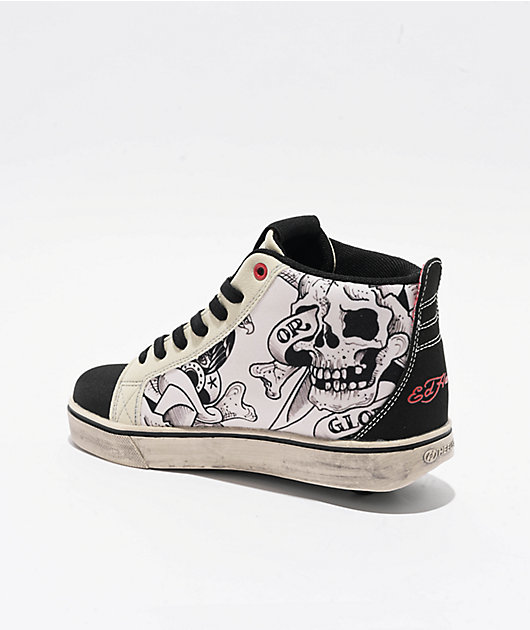 Heelys x Ed Hardy Kids Pro 20 Black & White Shoes