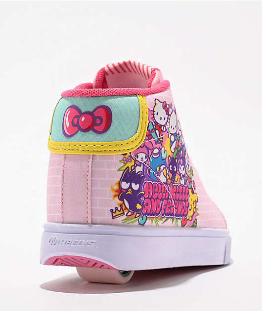 Heelys x Hello Kitty Kids Pro Midigi Pink & White Shoes | Zumiez