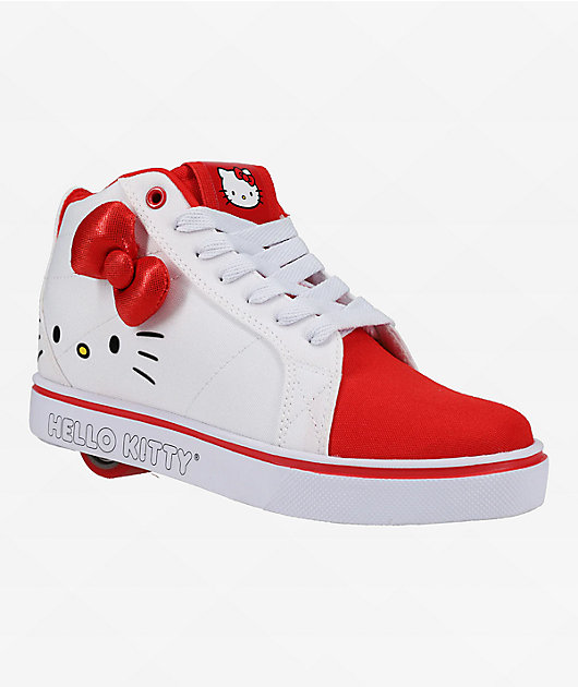 Heelys x Hello Kitty Kids Racer Mid White & Red Shoes | Zumiez
