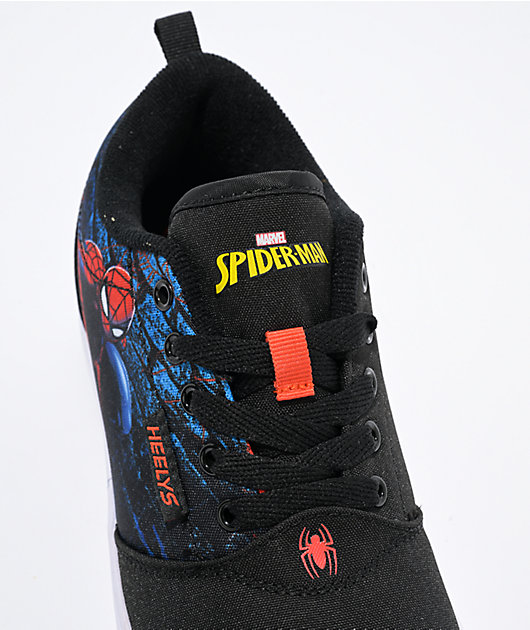 Heelys Boys HES10496 Black Marvel Spider Man Lace Up Low Top cheapest Wheeled Sneakers 6M