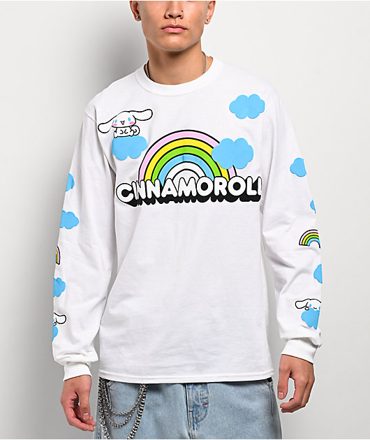 Hello Kitty® & Friends | A.LAB Cinnamoroll™ Over The Rainbow White Long Sleeve T-Shirt