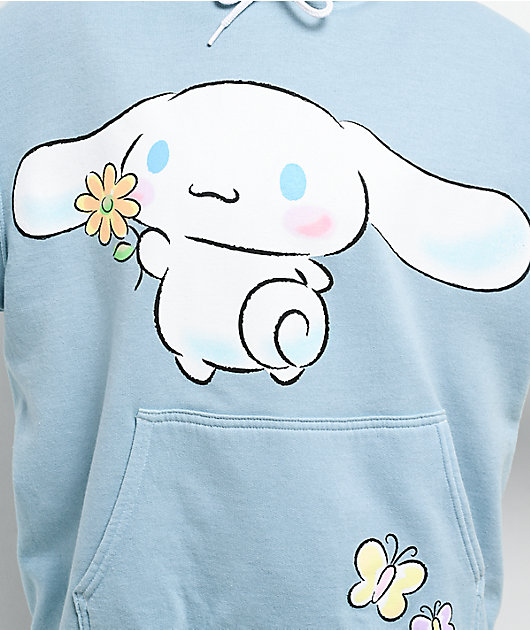Hello Kitty® & Friends | A.LAB Cinnamoroll™ Pink Ribbon Blue Hoodie