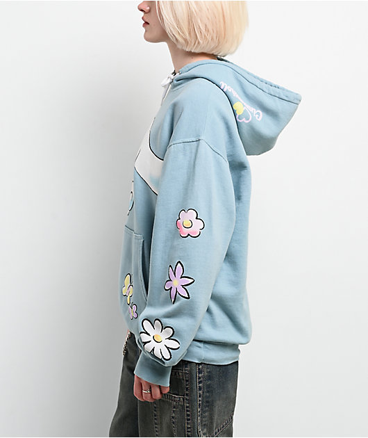 Hello Kitty® & Friends | A.LAB Cinnamoroll™ Pink Ribbon Blue Hoodie