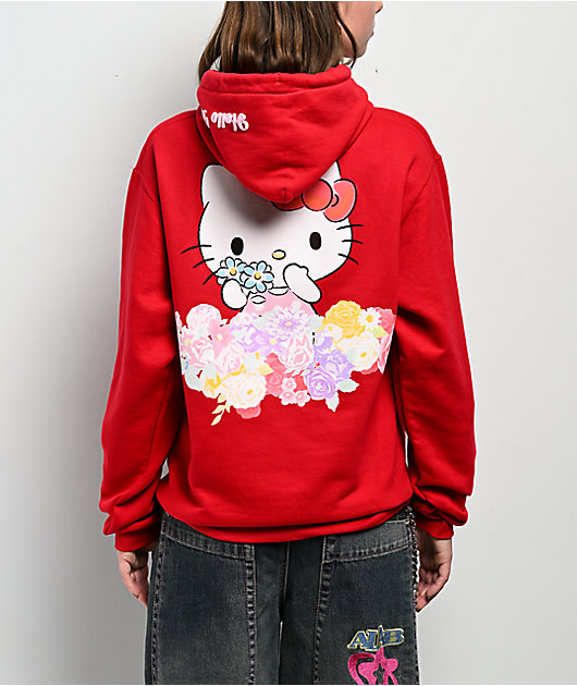 Hello Kitty® & Friends | A.LAB Hello Kitty® Pink Ribbon Red Hoodie | Zumiez