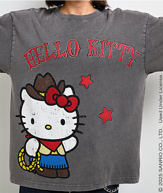 Hello Kitty® & Friends | A.LAB Hello Kitty Cowgirl Vintage Grey T-Shirt