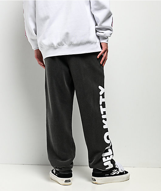 Hello Kitty® & Friends | A.LAB Hello Kitty Over The Rainbow Black Wash Sweatpants