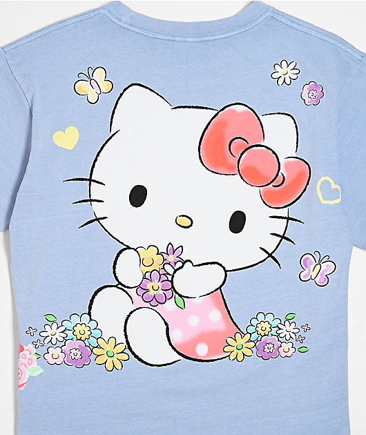 Hello Kitty® & Friends | A.LAB Hello Kitty Pink Ribbon Blue T-Shirt