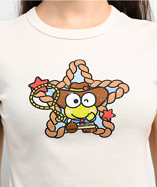Hello Kitty® & Friends | A.LAB Keroppi™ Cowgirl Natural Crop T-Shirt