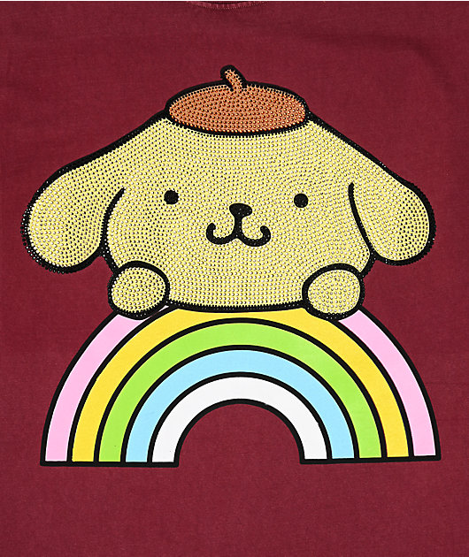 Maglietta Donna Hello Kitty & Friends Pompompurin – Beige Chiaro Con Stampa Divertente - 3