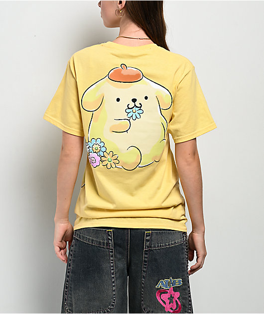 Hello Kitty® & Friends | A.LAB Pompompurin™ Pink Ribbon Yellow T-Shirt