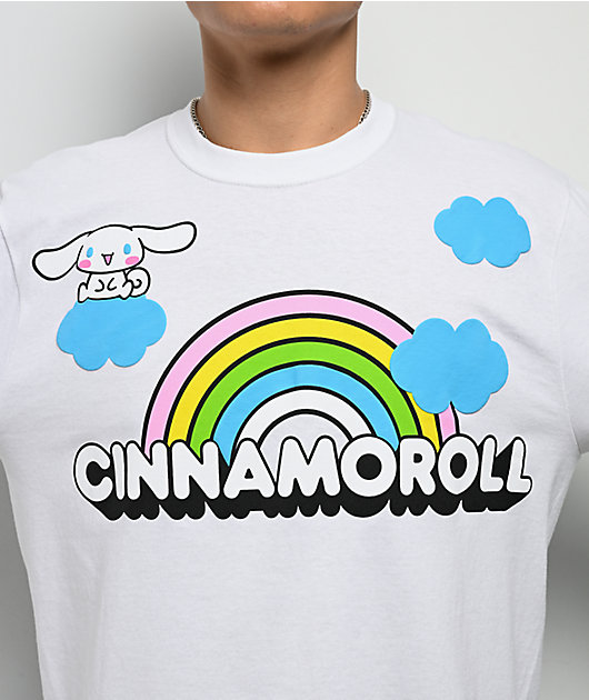 Hello Kitty® and Friends | A.LAB Cinnamoroll™ Over The Rainbow White Long Sleeve T-Shirt