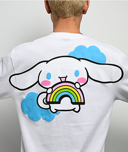 Hello Kitty® and Friends | A.LAB Cinnamoroll™ Over The Rainbow White Long Sleeve T-Shirt