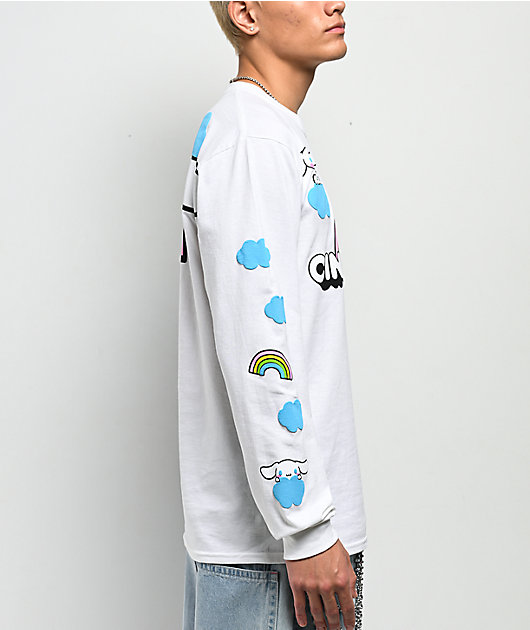 Hello Kitty® and Friends | A.LAB Cinnamoroll™ Over The Rainbow White Long Sleeve T-Shirt