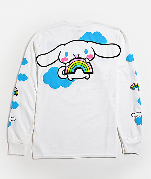 Hello Kitty® and Friends | A.LAB Cinnamoroll™ Over The Rainbow White Long Sleeve T-Shirt