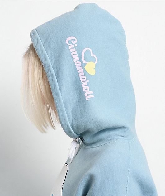 Hello Kitty® and Friends | A.LAB Cinnamoroll™ Pink Ribbon Blue Hoodie