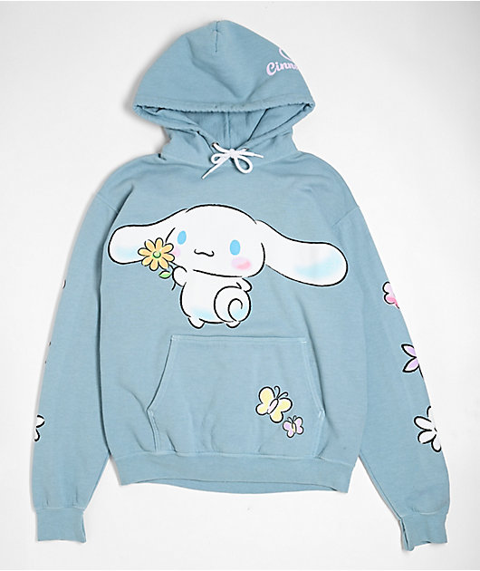 Hello Kitty® and Friends | A.LAB Cinnamoroll™ Pink Ribbon Blue Hoodie