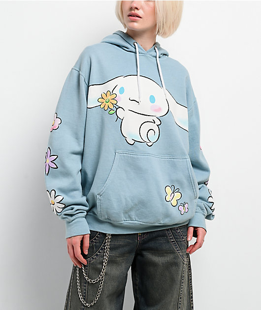 Hello Kitty® and Friends | A.LAB Cinnamoroll™ Pink Ribbon Blue Hoodie