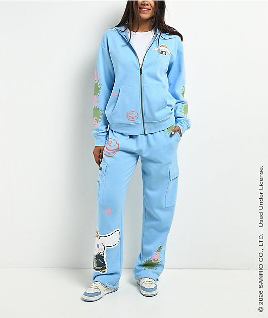 Hello Kitty® and Friends | A.LAB Cinnamoroll™ Street Graffiti Blue Cargo Sweatpants