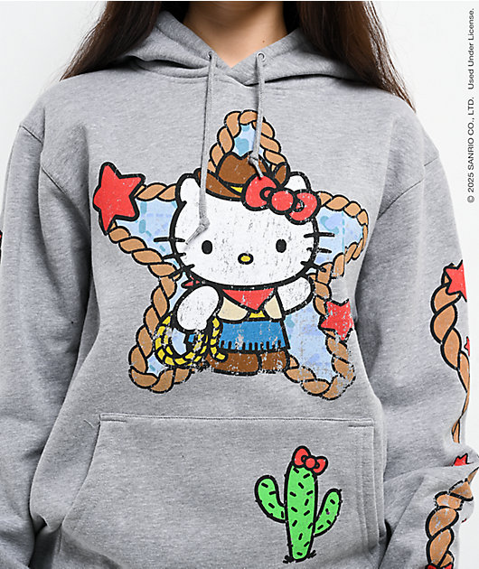 Hello Kitty® and Friends | A.LAB Hello Kitty® Cowgirl Heather Grey Hoodie