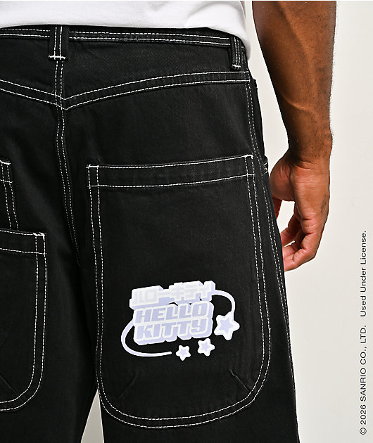 Hello Kitty® and Friends | A.LAB Hello Kitty® Cyber Y2K Mega Black Jeans