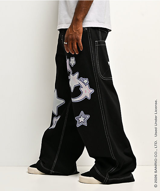 Hello Kitty® and Friends | A.LAB Hello Kitty® Cyber Y2K Mega Black Jeans