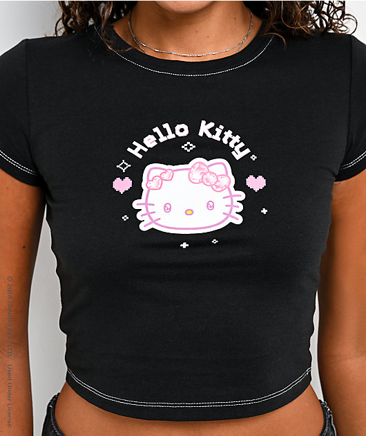 Hello Kitty® and Friends | A.LAB Hello Kitty® Digital Dream Black Crop T-Shirt