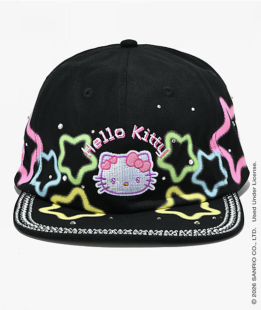 Hello Kitty® and Friends | A.LAB Hello Kitty® Digital Dream Black Strapback Hat