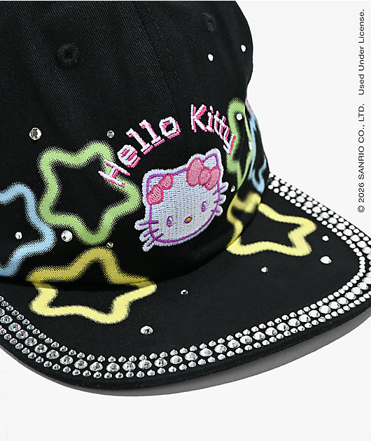 Hello Kitty® and Friends | A.LAB Hello Kitty® Digital Dream Black Strapback Hat