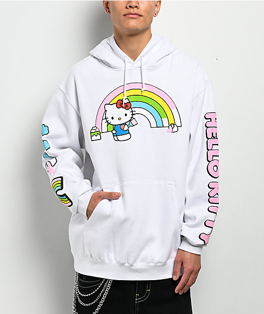 Hello Kitty® and Friends | A.LAB Hello Kitty® Over The Rainbow White Hoodie