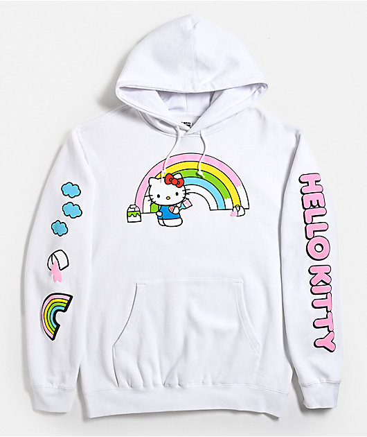 Hello Kitty® and Friends | A.LAB Hello Kitty® Over The Rainbow White Hoodie