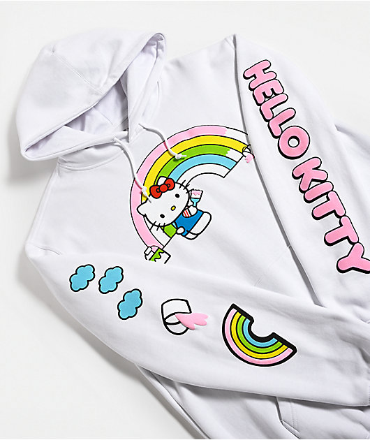 Hello Kitty® and Friends | A.LAB Hello Kitty® Over The Rainbow White Hoodie
