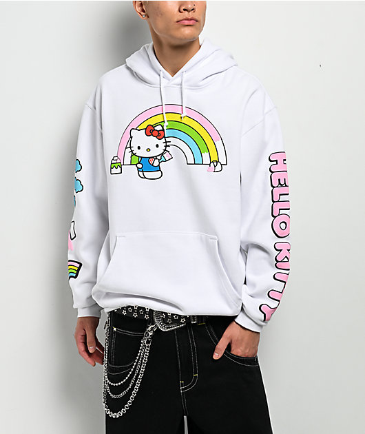 Hello Kitty® and Friends | A.LAB Hello Kitty® Over The Rainbow White Hoodie