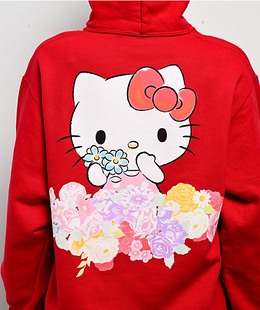 Hello Kitty® and Friends | A.LAB Hello Kitty® Pink Ribbon Red Hoodie