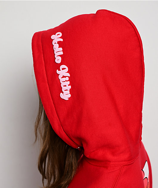 Hello Kitty® and Friends | A.LAB Hello Kitty® Pink Ribbon Red Hoodie