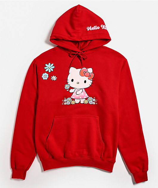 Hello Kitty® and Friends | A.LAB Hello Kitty® Pink Ribbon Red Hoodie