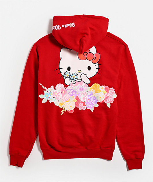 Hello Kitty® and Friends | A.LAB Hello Kitty® Pink Ribbon Red Hoodie