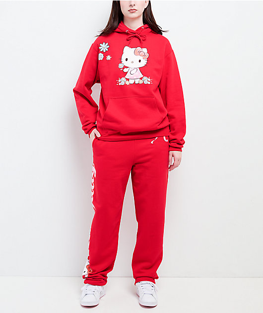 Hello Kitty® and Friends | A.LAB Hello Kitty® Pink Ribbon Red Hoodie