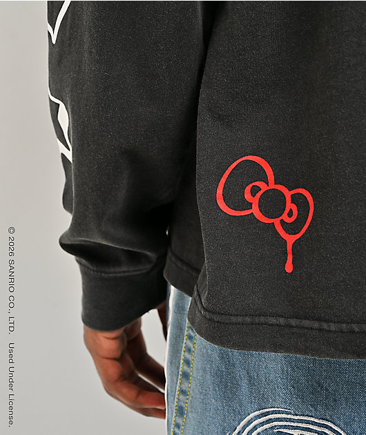Hello Kitty® and Friends | A.LAB Hello Kitty® Tokyo Skate Black Wash Long Sleeve T-Shirt