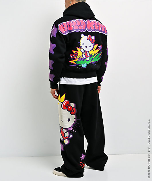Hello Kitty® and Friends | A.LAB Hello Kitty® Tokyo Skate Black Zip Hoodie